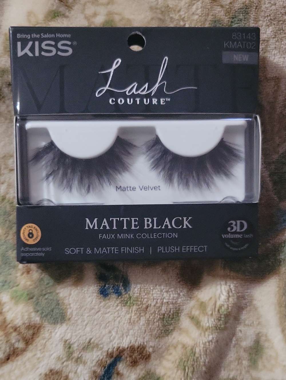 Kiss lash contour matte black faux mink collection matte velvet